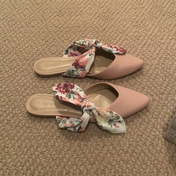 Villa Rogue Brand Women's Blush Floral Mules Size 11 - Picture 5 of 7